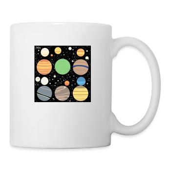 planètes dans l’espace - Mug blanc - blanc - Droite