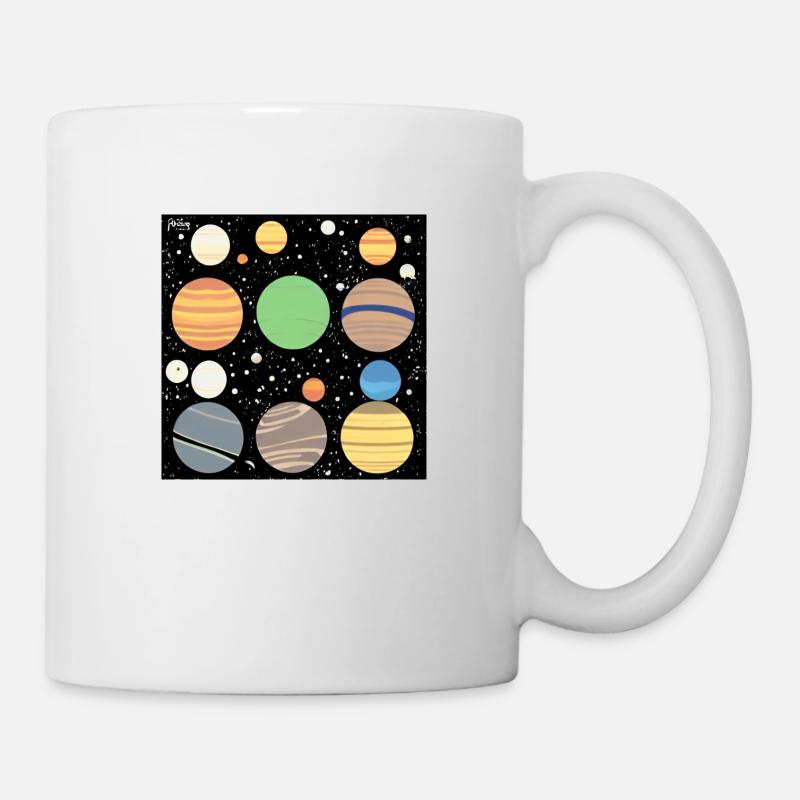 Planeten im Weltraum - Tasse - Weiß