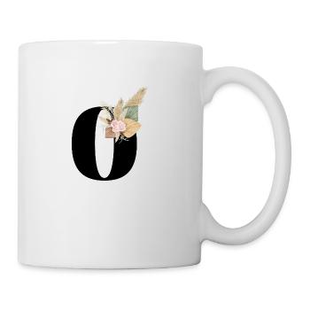 letter O flowers - Mug - white - Right