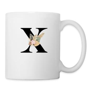 letter X flowered - Mug - white - Right