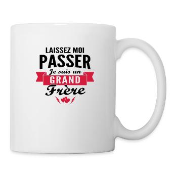 je suis grand-frère - Mug blanc - blanc - Droite