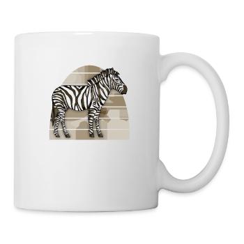 Zebra - Tasse - Weiß - Rechts