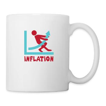 La courbe d’inflation augmente et le sarcasme augmente - Mug blanc - blanc - Droite