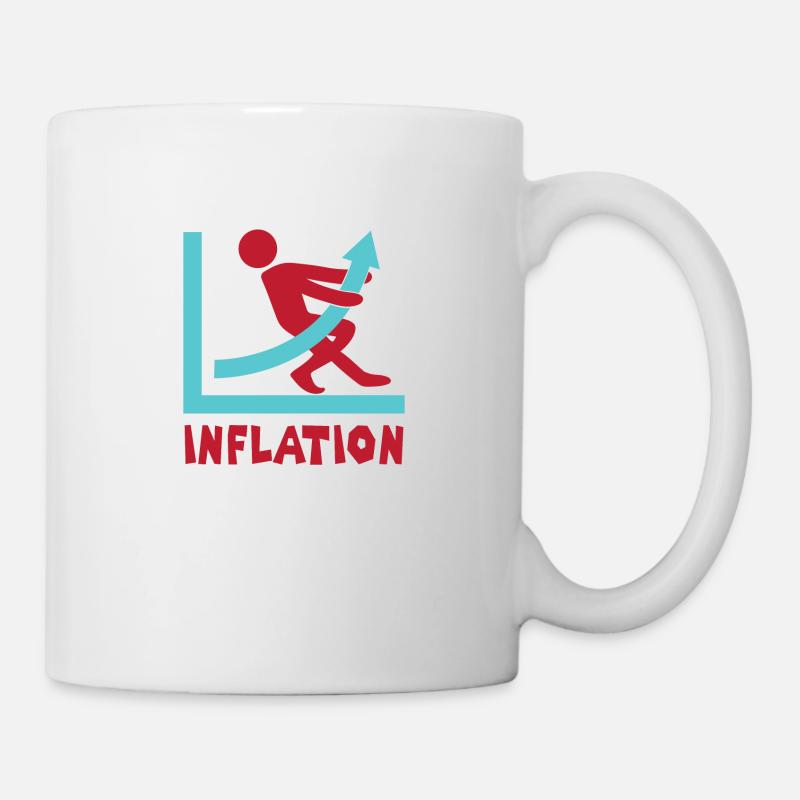 La courbe d’inflation augmente et le sarcasme augmente - Mug blanc - blanc