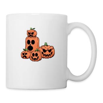 Halloween Kürbisse - Tasse - Weiß - Rechts