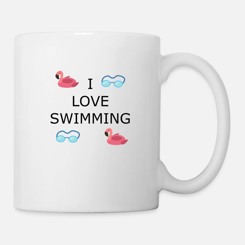 I LOVE SWIMMING - Tasse - Weiß