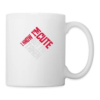 citation mignonne mais prise - Mug blanc - blanc - Droite