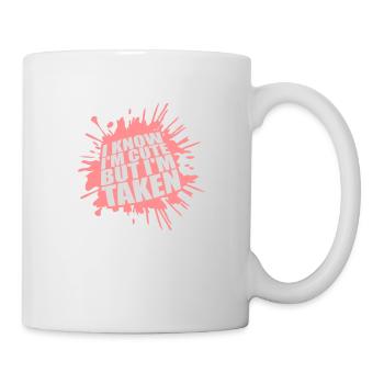 citation mignonne mais prise - Mug blanc - blanc - Droite