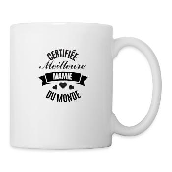 certifiée meilleure mamie du monde - Mug blanc - blanc - Droite