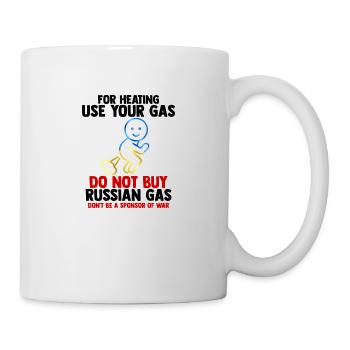 supporter Ukraine drôle n'achetez pas de gaz russe - Mug blanc - blanc - Droite