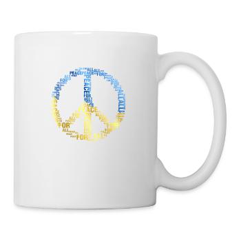 Ukraine Friedenszeichen Ukraine Frieden Ukraine - Tasse - Weiß - Rechts