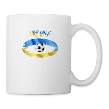 Ukrainischer Fußball - Tasse - Weiß - Rechts
