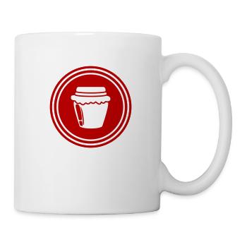 Abeille symbole miel - Mug blanc - blanc - Droite