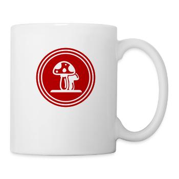 Symbole des champignons - Mug blanc - blanc - Droite