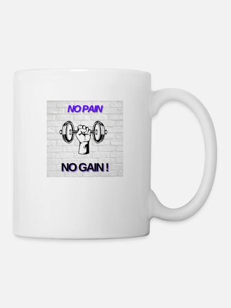 No Pain No Gain - Mug blanc - blanc