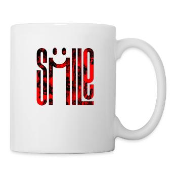 Denke Lächeln Positive Gedanken Glückliche Meditation - Tasse - Weiß - Rechts