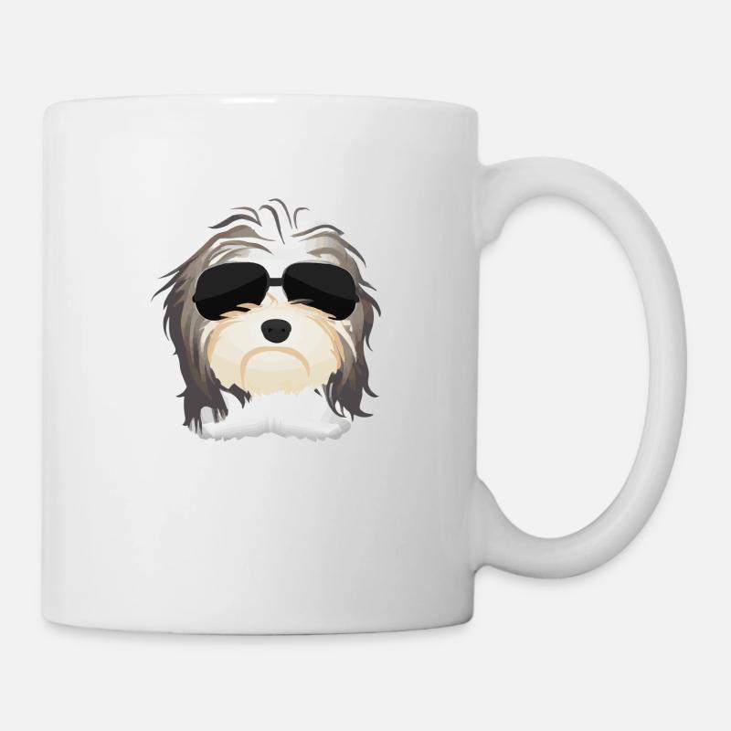 Havaneser mit Sonnenbrille Hundebesitzer - Tasse - Weiß