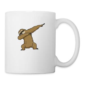 Dabbing Faultier Geschenkidee - Tasse - Weiß - Rechts