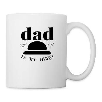 Papa est mon héros - Mug blanc - blanc - Droite