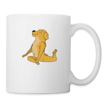 Golden Retriever offre un cadeau aux amateurs de yoga yoga - Mug blanc - blanc - Droite