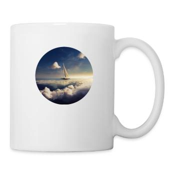 Ship with clouds - Mug - white - Right