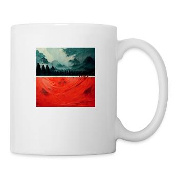 red sky forest - Mug blanc - blanc - Droite
