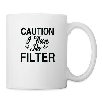 Attention Je n’ai pas de filtre - Mug blanc - blanc - Droite