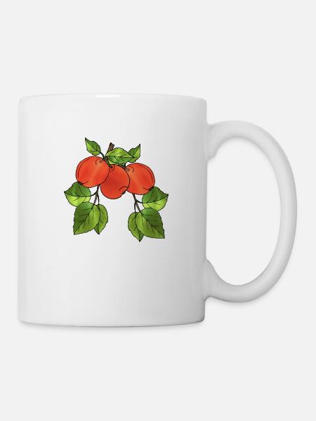Äpfel - Tasse - Weiß