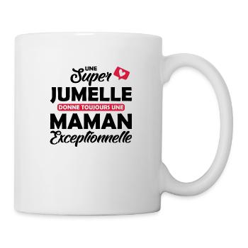 super jumelle - maman exceptionnelle - Mug blanc - blanc - Droite