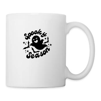 Spooky Season Halloween Ghost Motif Black - Mug - white - Right
