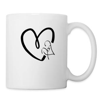 Herz für Dad - Tasse - Weiß - Rechts