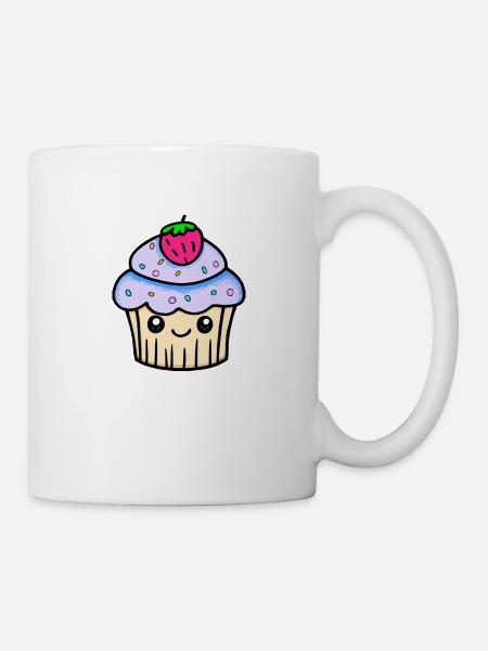 Cute cupcake kawaii - Mug - white