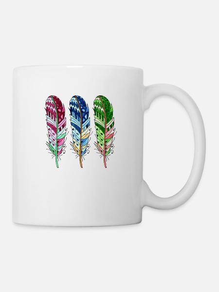 Feder - Tasse - Weiß