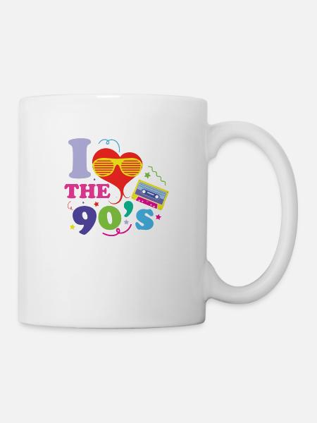 1990iger Sprüche 90s Geschenksidee - Tasse - Weiß