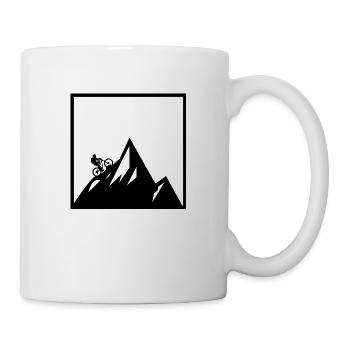 Mountainbiker Fahrrad Radsport - Tasse - Weiß - Rechts