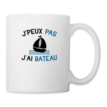 Je peux pas j'ai bateau cadeau humour marin homme - Mug blanc - blanc - Droite