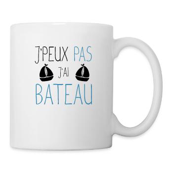 Je peux pas j'ai bateau cadeau humour marin homme - Mug blanc - blanc - Droite