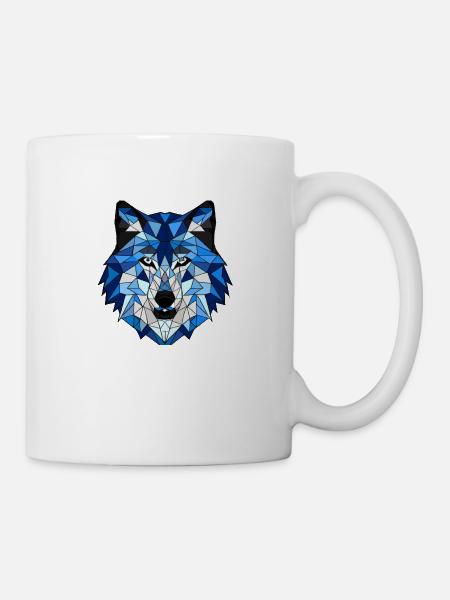 Nachtwolf - Tasse - Weiß