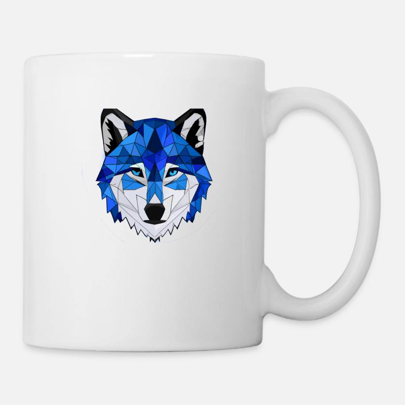 Loup de nuit - Mug blanc - blanc