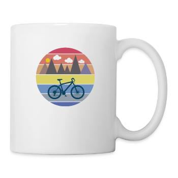 Mountain biker cycling cycling - Mug - white - Right