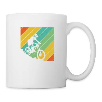 Mountain biker cycling cycling - Mug - white - Right