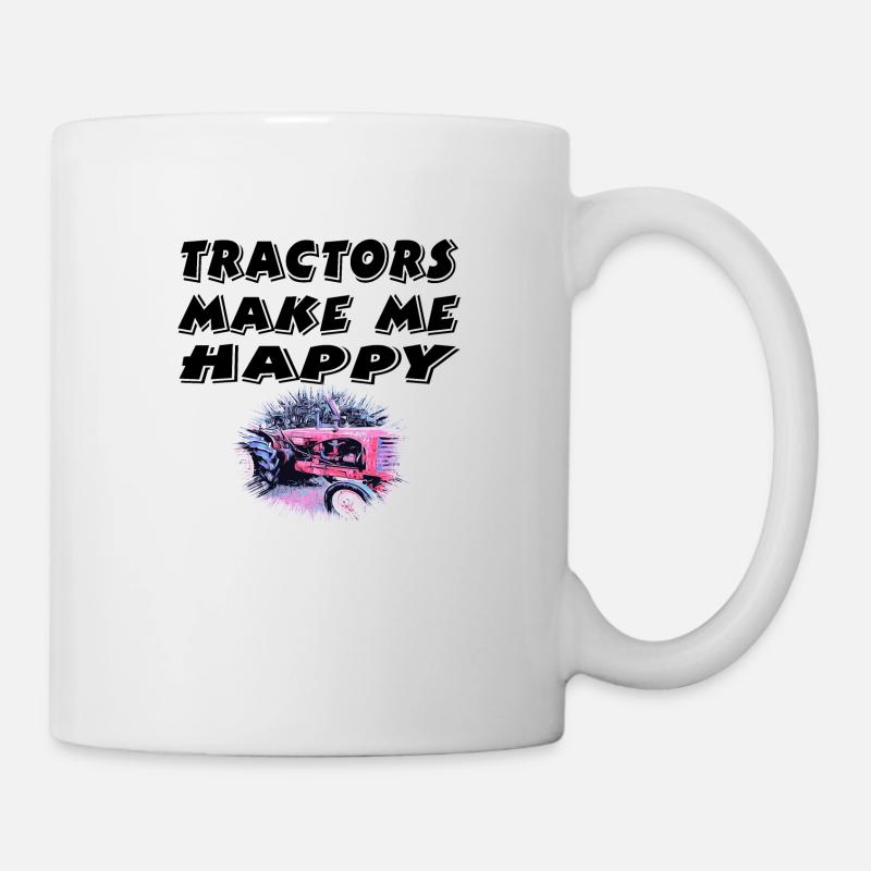 Tracteur - Mug blanc - blanc