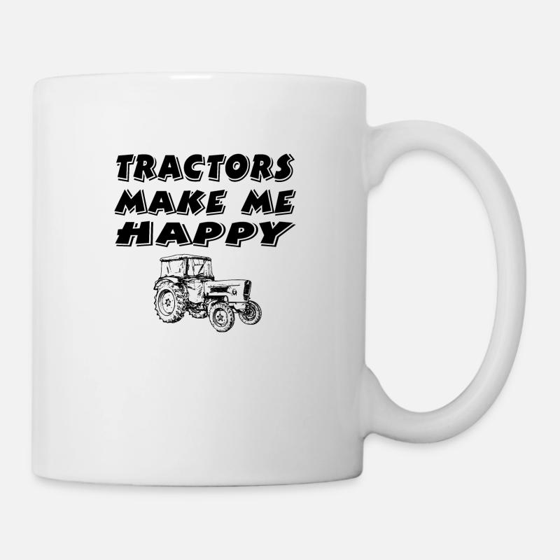 Tracteur - Mug blanc - blanc