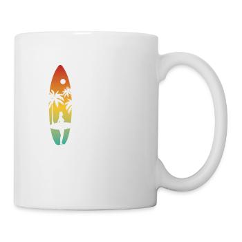 Surfer Girl Surfboard Surfing Geschenksidee - Tasse - Weiß - Rechts