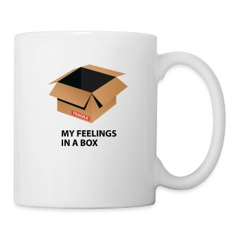 My feelings in a box quote gift - Mug - white - Right
