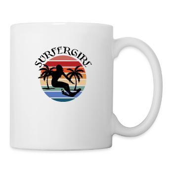 Surfing Surfboard Surfer Geschenksidee - Tasse - Weiß - Rechts