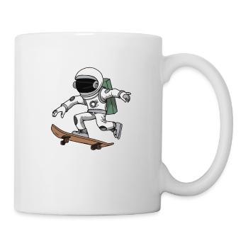 Un astronaute monte en skateboard astronautes de l’espace - Mug blanc - blanc - Droite