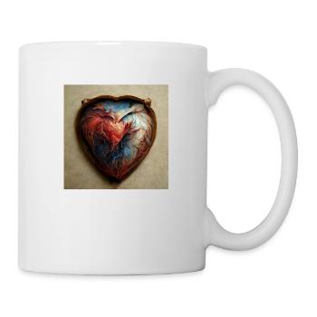 a realistic heart painted by leonardo davinchi - Tasse - Weiß - Rechts