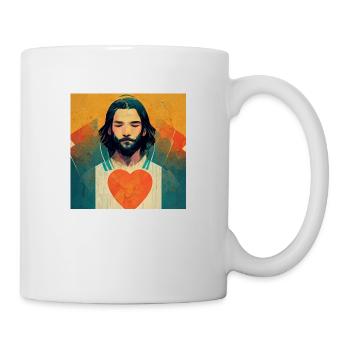 Jesus Love Heart - Tasse - Weiß - Rechts