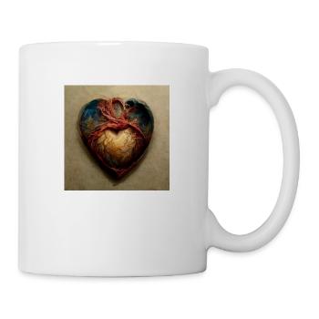 a realistic heart painted by leonardo davinchi - Tasse - Weiß - Rechts
